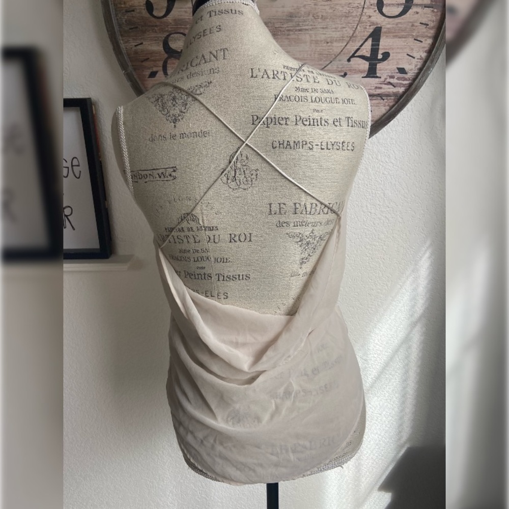 Sheer straps cami top
